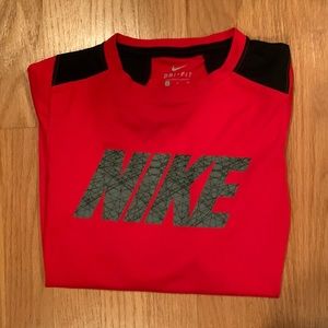 Red and Black Nike Long Sleeve Shirt